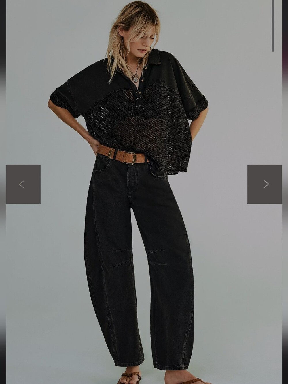 We The Free Black High-Rise Wide-Leg Jeans